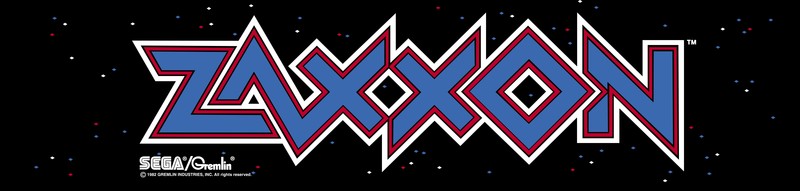 arcade cabinet, video game art, arcade marquee, Zaxxon, Sega