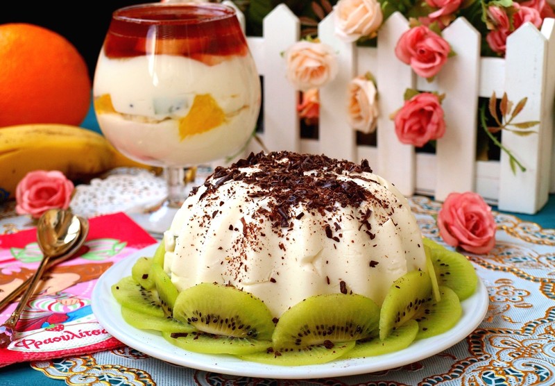 sweets, food, cake, kiwi (fruit)