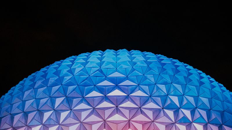 ball, dome, relief, surface, backlight, polygonal, geometric, 4k