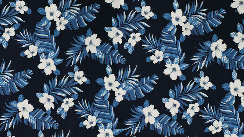 flowers, pattern, plants, nature, blue, minimalism