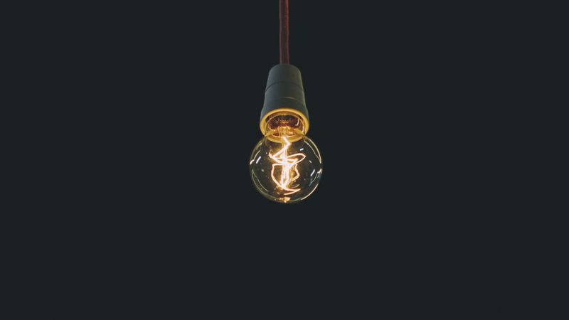lamp, glow, black, 4k