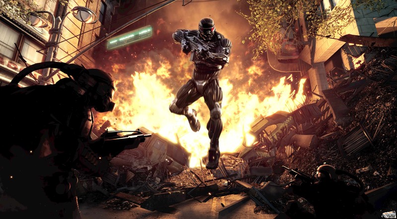 Crysis 2, video games, frontal view, nanosuits