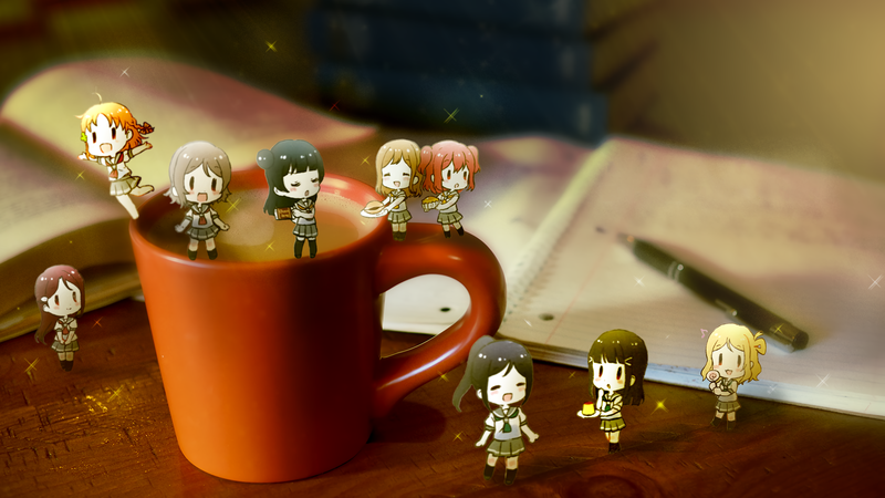 Love Live Series, Love Live!, Love Live! Sunshine, anime girls, anime, cup