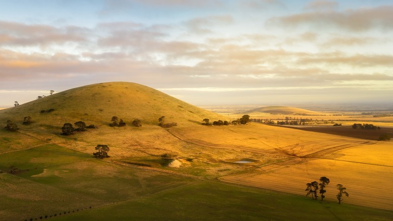 Australia, landscape, field, Mount Moorookyle (Australia)