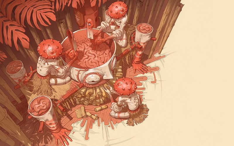 Robbie Trevino, artwork, digital, tribal, tribe, digital art, illustration