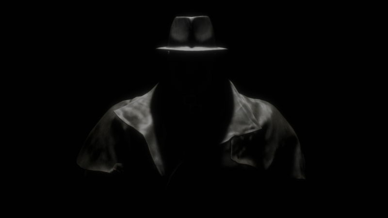 Resident Evil 2 Remake, Tyrant, trench coat, Fedora, dark, hat, black background, black, horror