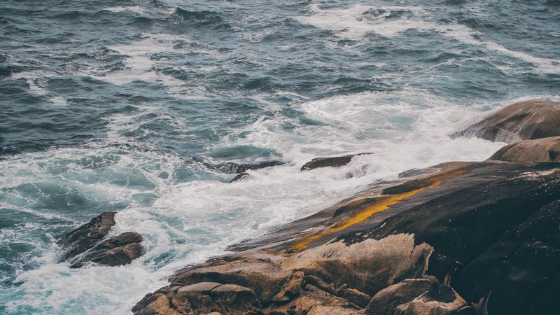 shore, wave, surf, waves, stony, 4k