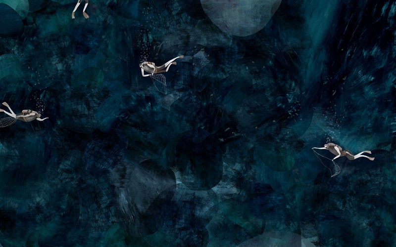 illustration, artwork, dark, texture