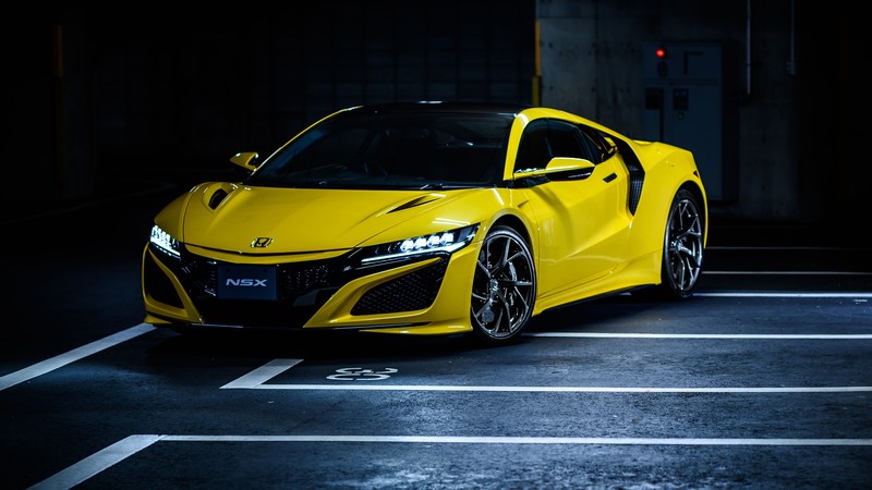 Honda NSX, car, parking lot, vehicle, low light, sports car
