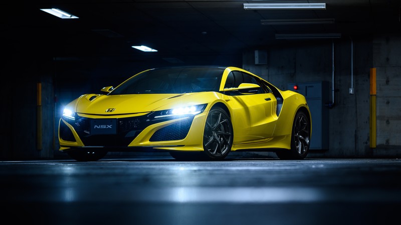 Honda NSX, car, parking lot, vehicle, low light, sports car