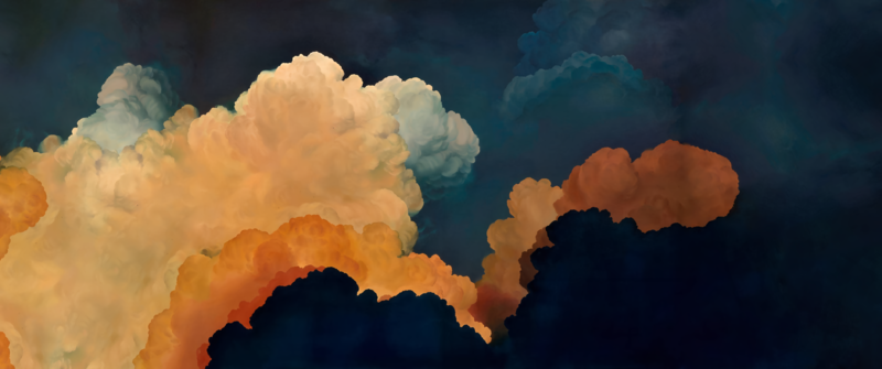 clouds, sky, nature, sunlight, orange, ultrawide