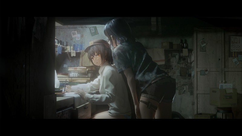 anime, anime girls, dark, indoors, dark hair, novelance