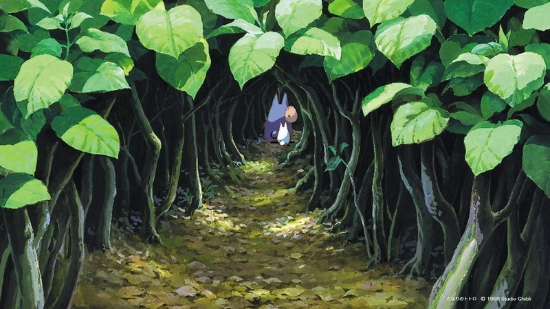 Studio Ghibli, Movie Screenshots, anime, animated movies, Totoro, My Neighbor Totoro, leaves