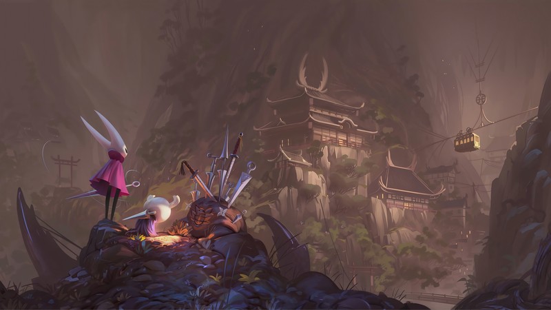 Hollow Knight, castle, video game art, video games