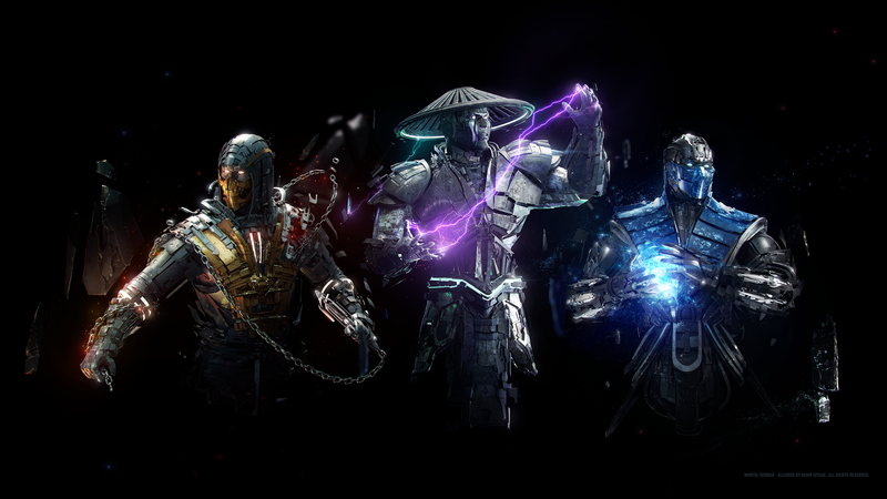 Mortal Kombat, Raiden, Sub Zero, scorpion, video games