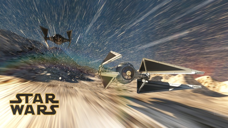 Star Wars, TIE Interceptor, science fiction, digital art