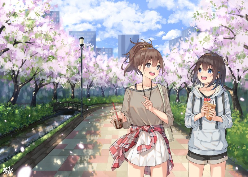 anime, anime girls, digital art, artwork, 2D