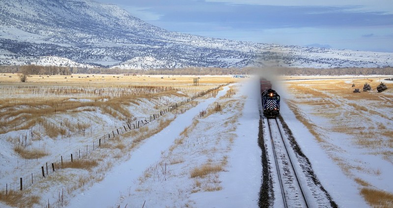 train, vehicle, landscape, snow, cold, outdoors, winter, railway