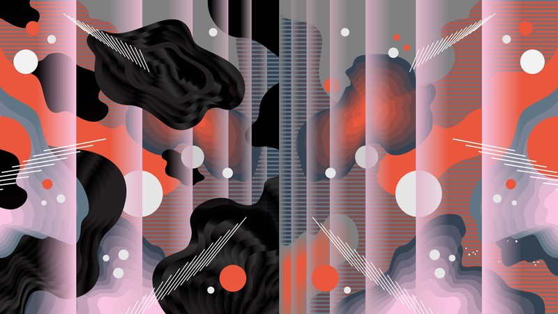 digital art, illustration, trippy, psychedelic, ana kova