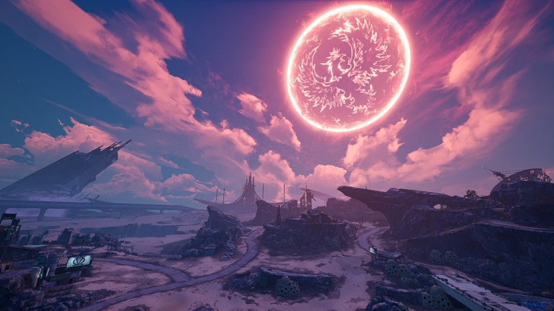 Borderlands 3, video games, screen shot, lights, night