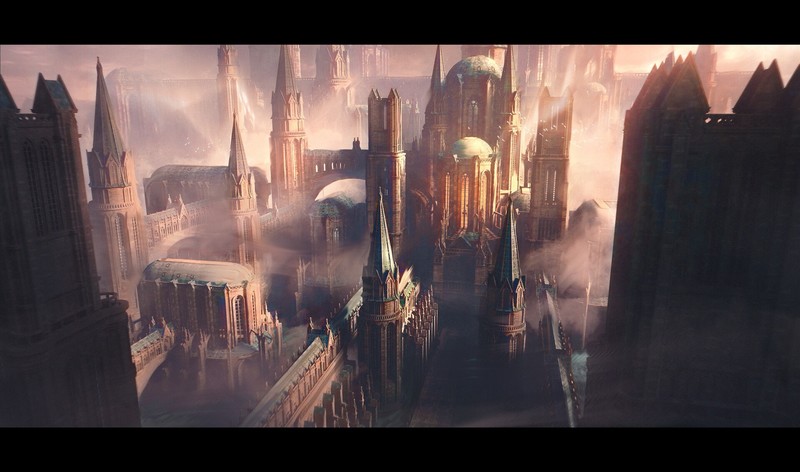 artwork, digital art, castle, fantasy art