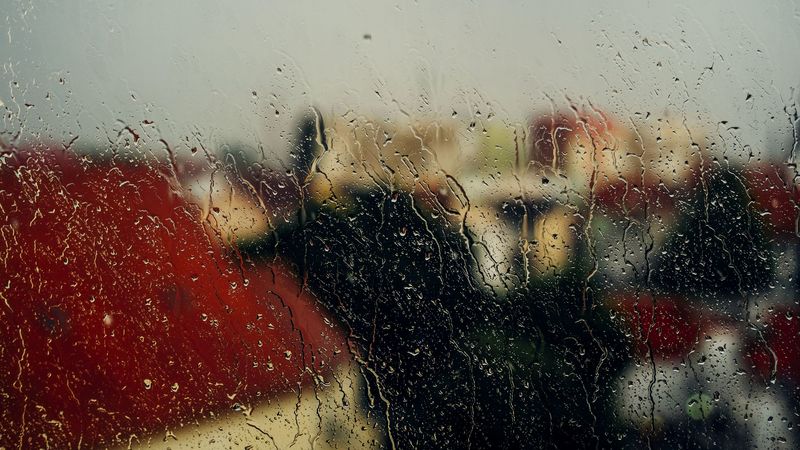 glass, rain, drops, window, wet, 4k