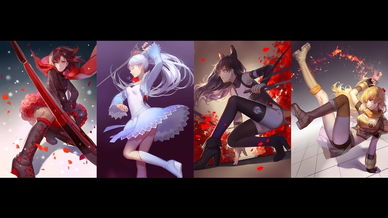 RWBY, Weiss Schnee, Blake Belladonna, Yang Xiao Long, anime