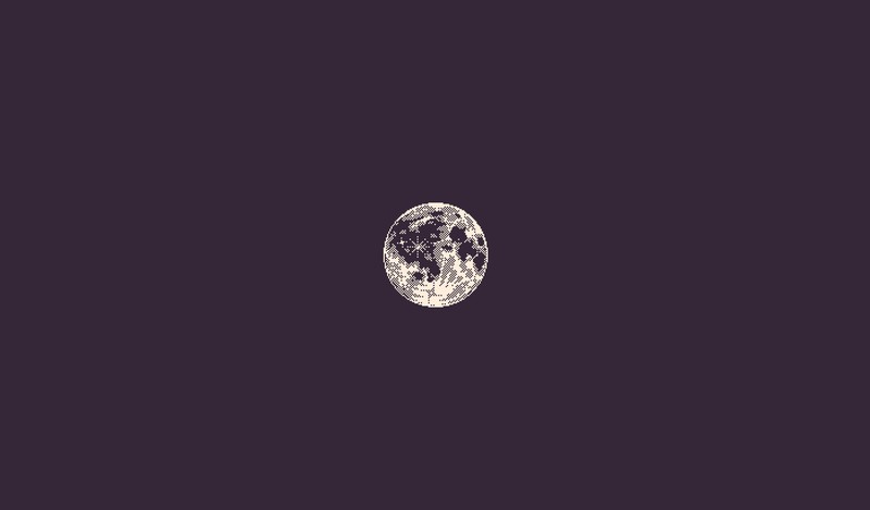 Moon, pixel art, minimalism, purple background