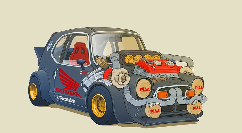 car, Japanese cars, honda z