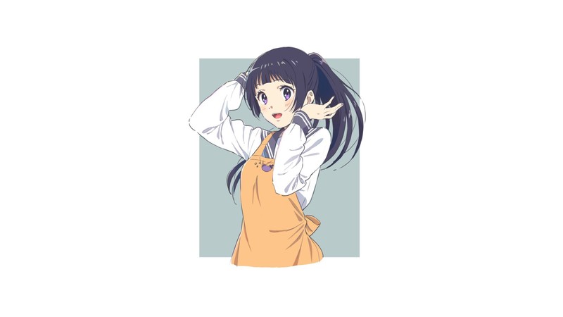 Hyouka, Chitanda Eru, white background, anime, anime girls