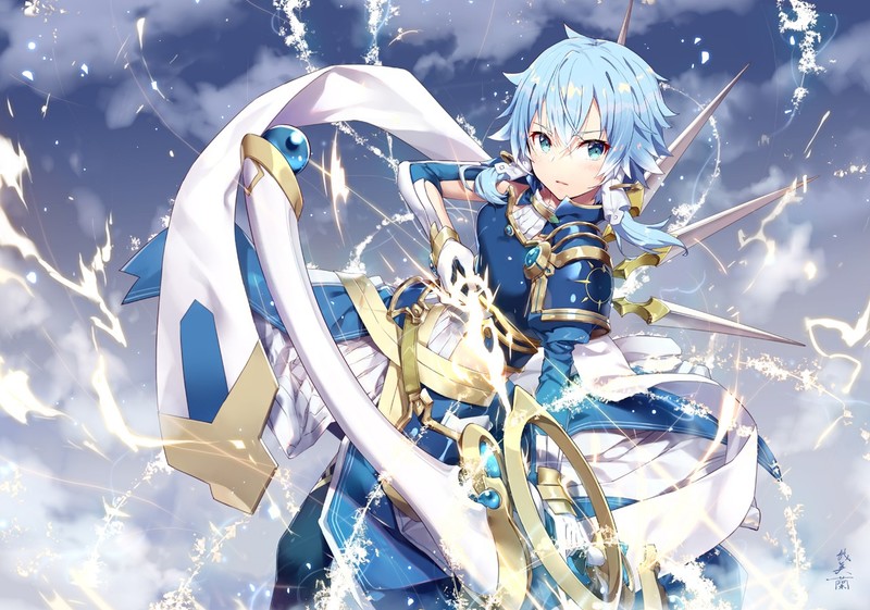 anime, anime girls, digital art, artwork, 2D, portrait, Sword Art Online, Sinon (Sword Art Online), Asada Shino