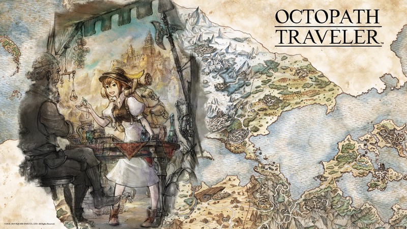 Octopath Traveler, artwork, fantasy art, video games