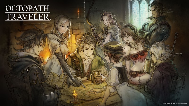 Octopath Traveler, artwork, fantasy art, fantasy girl
