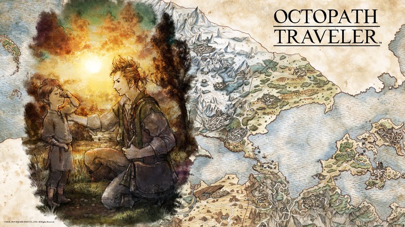 Octopath Traveler, artwork, fantasy art, video games