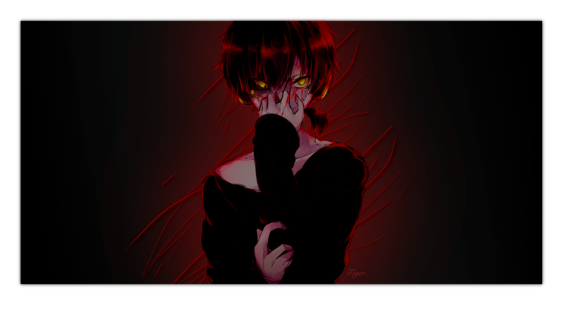 red, anime, black