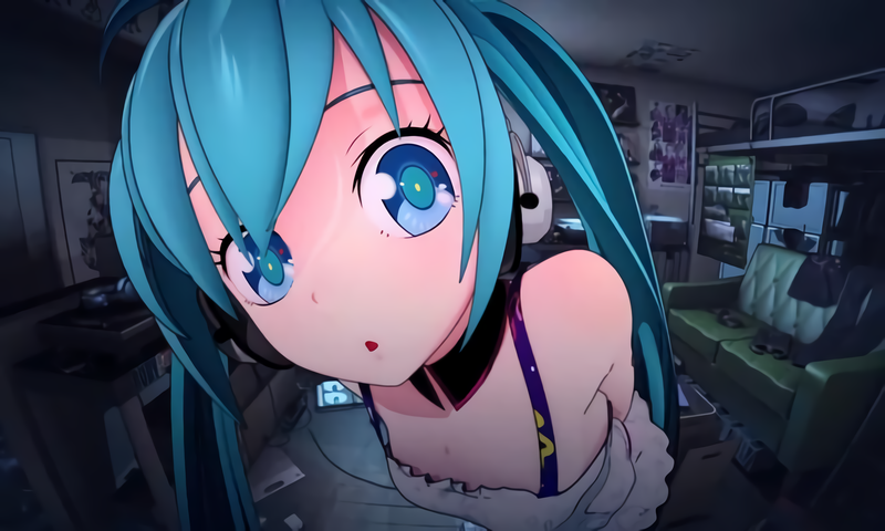 anime girls, anime, blue hair, blue eyes, Hatsune Miku, Vocaloid
