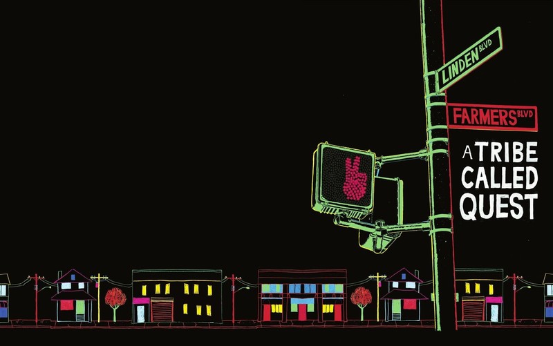 A Tribe Called Quest, music, movie poster, hip hop, neon, New York City