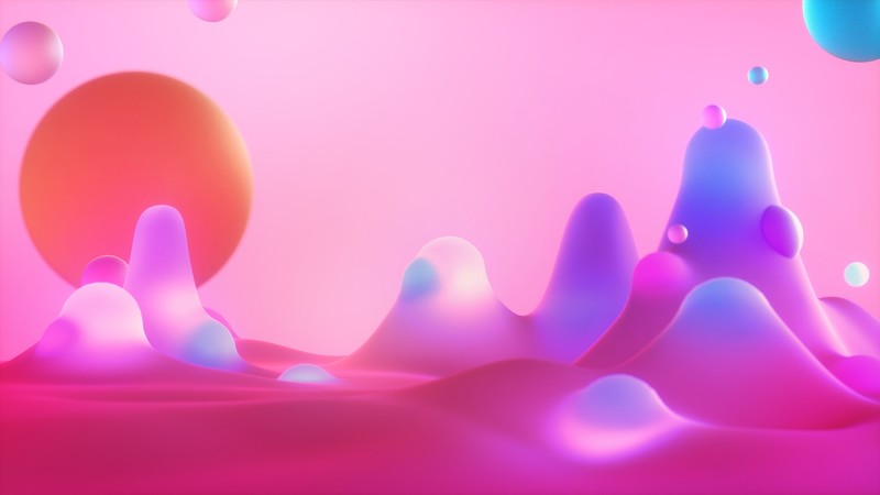 space, 3D Abstract, 3D graphics, rendering, colorful, abstract, pink, liquid