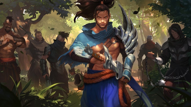 Legends of Runeterra, League of Legends, fantasy art, PC gaming, frontal view, Yasuo (League of Legends)