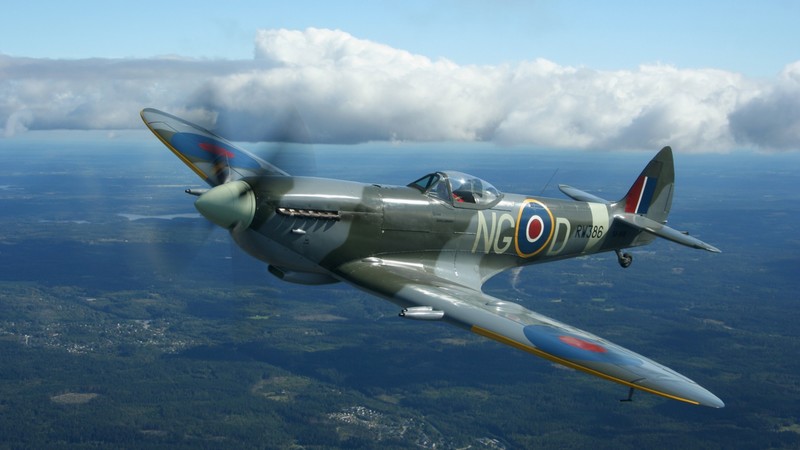 airplane, spitfire, World War II, Royal Airforce, aircraft