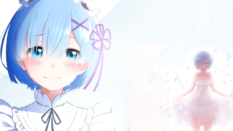 anime girls, anime, blue eyes, blue hair, face