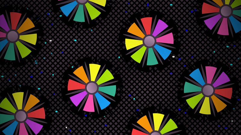 pattern, color, flowers, circles, petals, 4k