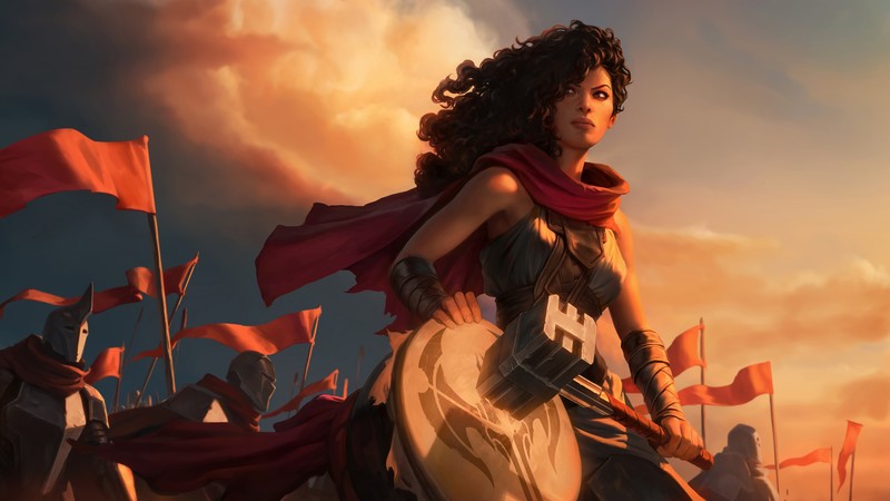 Legends of Runeterra, League of Legends, fantasy art, PC gaming, fantasy girl, hammer