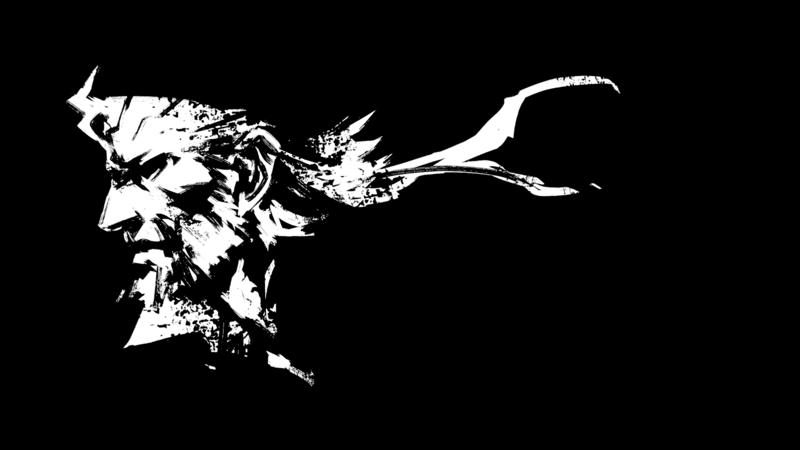 Metal Gear Solid, Big Boss, video games, monochrome, minimalism, video game art
