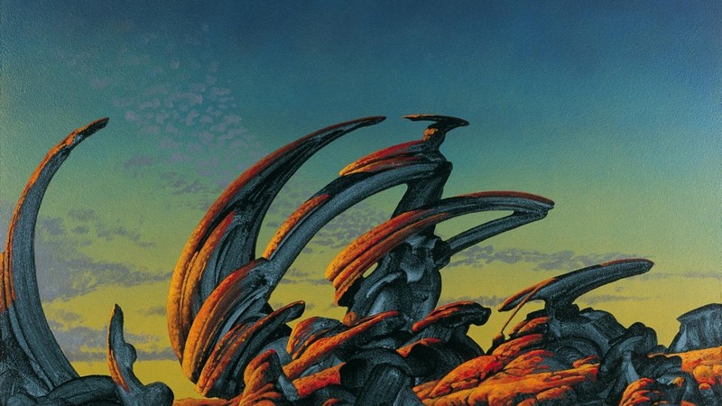 vaporwave, Retro style, artwork, planet, sky