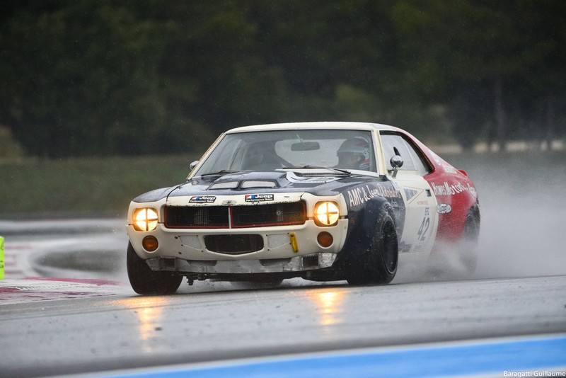 AMC Javelin, race cars, classic car, wet, historic