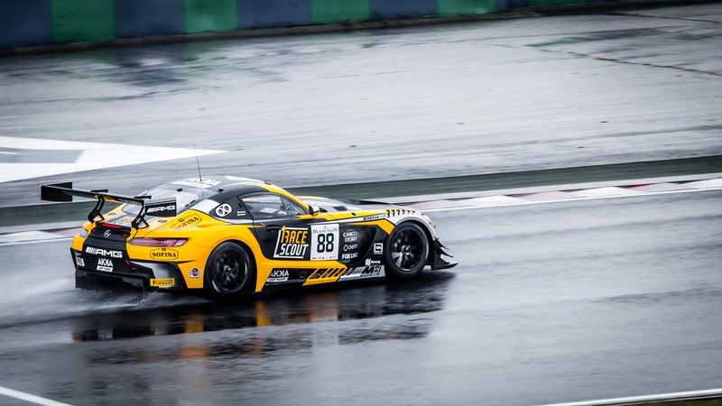 Mercedes AMG GTs, car, racing, wet, tracks