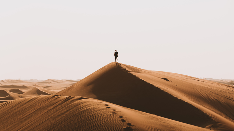 dunes, landscape, desert, sand, men
