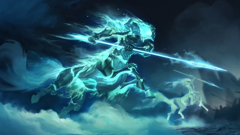 League of Legends, Legends of Runeterra, fantasy art, PC gaming, cyan, Thresh (League Of Legends)