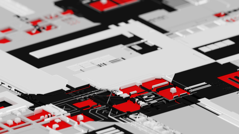 3D graphics, motherboards, circuit, red, white, black